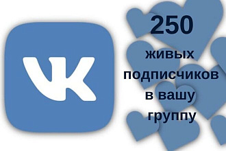 250 живых участников в вашу группу или паблик VK