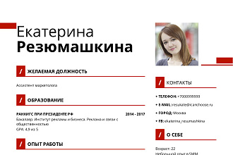 Создаю профессиональное резюме на Английском