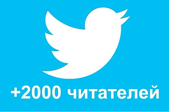 Добавлю 2000 читателей в Twitter