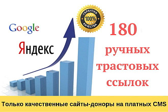 Ручное размещение на 180 отборных трастовых ресурсах с Икс от 10