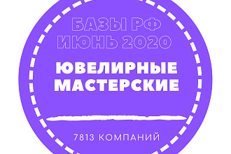 База Ювелирных мастерских России. 7813 организаций в базе данных