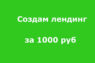 Создам Лендинг за 1000 руб