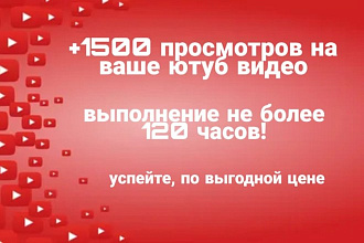 +1500 просмотров на ваше ютуб видео