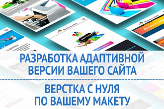 Мобильная версия Вашего сайта, адаптивная верстка из PSD макета