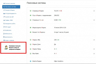 Размещение текстового объявления в отчетах анализатора сайтов