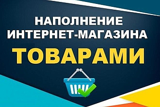 Заполню сайт товарами