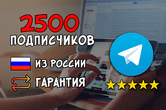 2500 подписчиков на канал или чат Telegram с гарантией