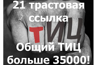 Ссылки. Размещу вашу ссылку на 21 трастовом сайте. ТИЦ 950-10000