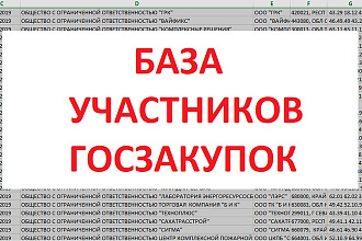 База данных участников госзакупок