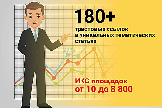 Размещу 180 трастовых ссылок в тематических статьях