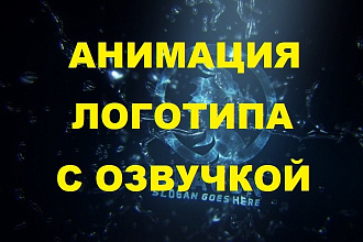 Крутая анимация логотипа с озвучкой. 2 варианта