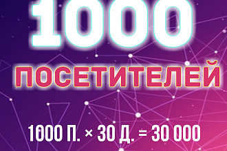 1000 реальных посетителей на сайт