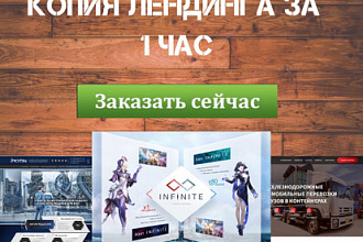 Копия лендинга за 1 час, с установкой на ваш хостинг