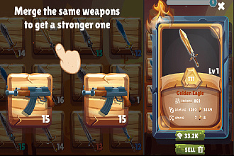 Исходник игры Merge Hit Weapons Unity 3d
