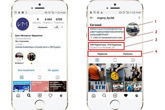 Полное оформление профиля Instagram
