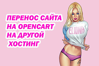 Перенесу интернет-магазин на базе OpenCart, OcStore на другой хостинг
