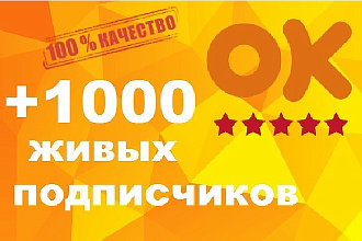1000+ подписчиков в группу ОК