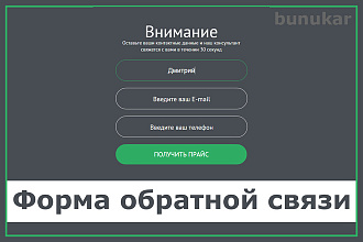 Сделаю форму обратной связи на сайте