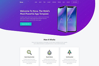 Готовый HTML5 шаблон для приложения landing