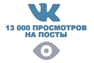 13000 просмотров постов ВК