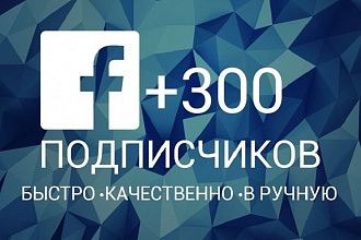 300 подписчиков в паблике на Facebook
