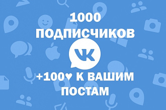 Раскрутка вашей группы Вконтакте на 1000 подписчиков
