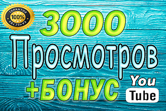 Добавлю 3000 просмотров на ваш YouTube канал