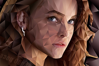 Нарисую цифровой портрет в стиле Low Poly, Pop-art, WPAP
