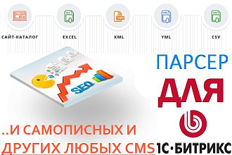 Установлю парсер для самописных и любых CMS сайты, excel, csv, rss