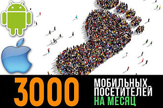 3000 мобильных посещений на месяц