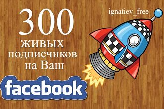 300+ подписчиков в паблике Facebook