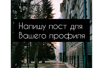 Напишу текст для вашего профиля в Instagram