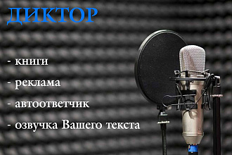 Диктор. Аудиокниги, закадровый текст, ролики, реклама