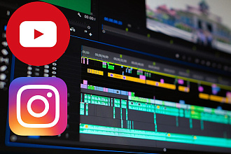 Видеомонтаж YouTube, Instagram