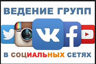 Администрирование, ведение групп в соцсетях ВК