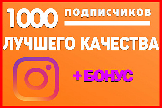 1.000 подписчиков Инстаграм с гарантией от отписок. Высокое качество