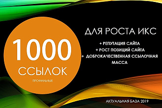 Профильный прогон 1000 ссылок