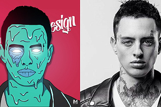 Портрет в стиле Zombie Grime