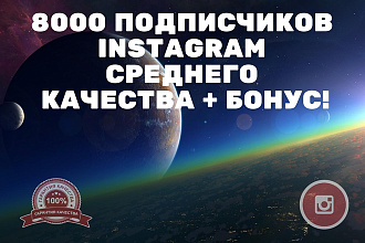 8000 инстаграм подписчиков