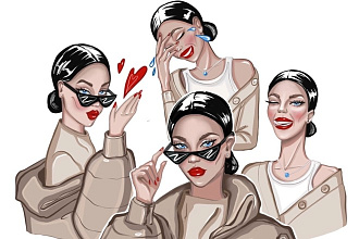 Стикеры в стиле Fashion