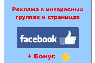 Реклама в интересных группах и страницах Facebook