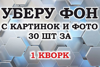 Уберу фон с картинок и фото, до 30 шт
