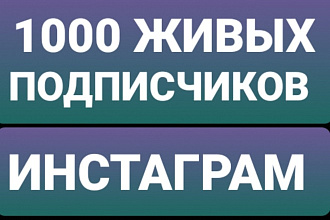 1500 русскоязычных инстаграм подписчиков