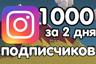 1000 подписчиков на Instagram за 2 дня