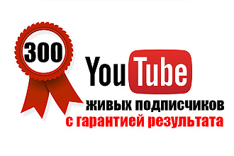 300 подписчиков с гарантией на канал YouTube