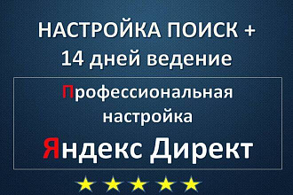 Настройка рекламы Поиск + 14 дней ведение