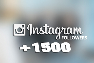 Добавлю 1500 подписчиков в instagram