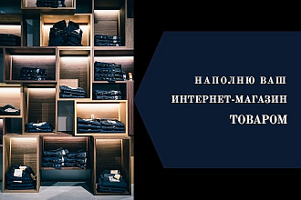 Наполню Ваш интернет-магазин товаром, контентом