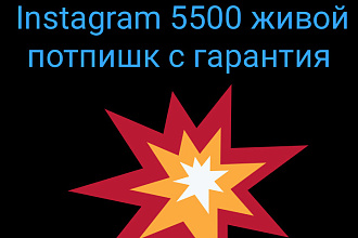 5500 живых подписчиков на instagram с гарантия 100%
