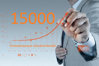 15 000 уникальных посетителей на ваш сайт